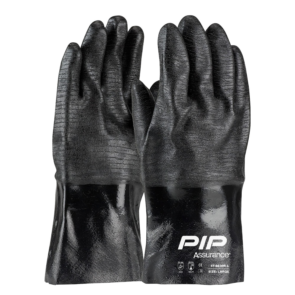[57-8630R-L] Assurance® Chemgrip™ Neoprene Coated Gloves with Interlock Liner - 12” Large