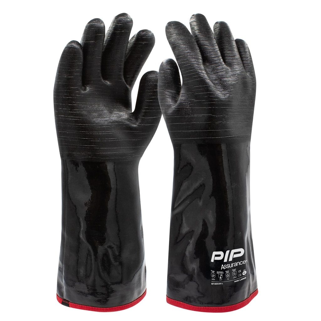 [57-8653R-L] Assurance® Chemgrip™ Neoprene Coated Gloves with Foam Insulated Liner - 18” Large