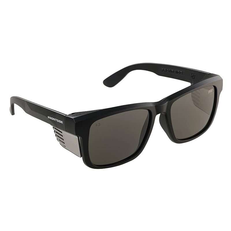 [650_BK2] Frontside Safety Glasses (Smoke - Black Frame)