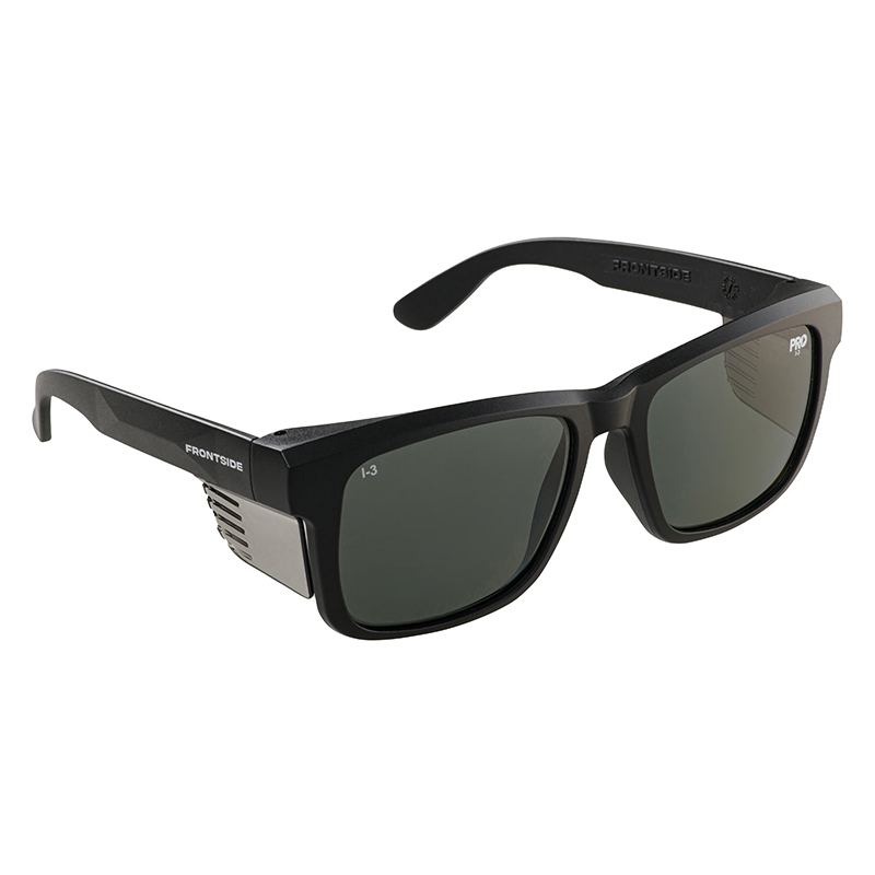 [651_BK2] Frontside Polarised Safety Glasses (Smoke - Black Frame)