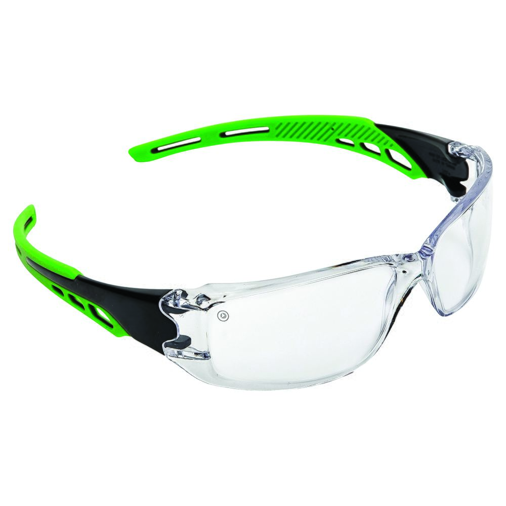 [918_0] Cirrus Green Arm Safety Glasses (Clear)