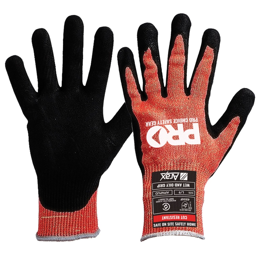 [APNPUD_10] Arax Platinum PU/Nitrile Foam Dip On Red 13G Liner (10)