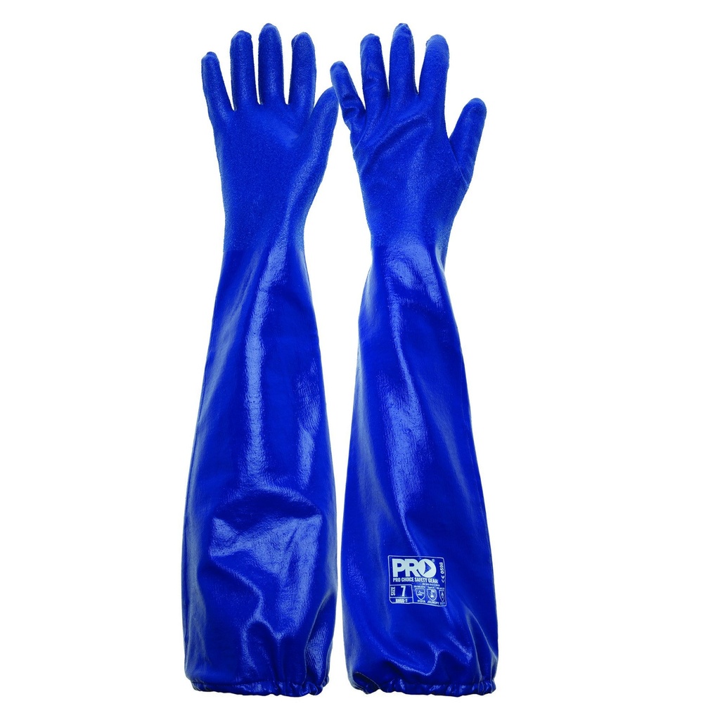 [BN60_10] Blue Nitrile Extended Length Chemical Glove (10)