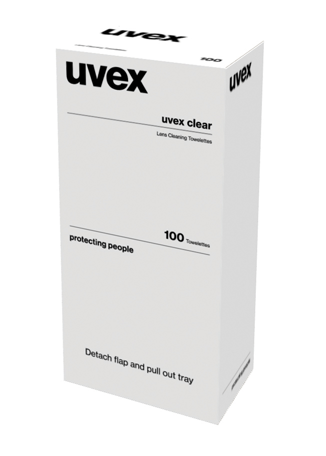 Uvex Lens Cleaning Towelettes, (Box 100)
