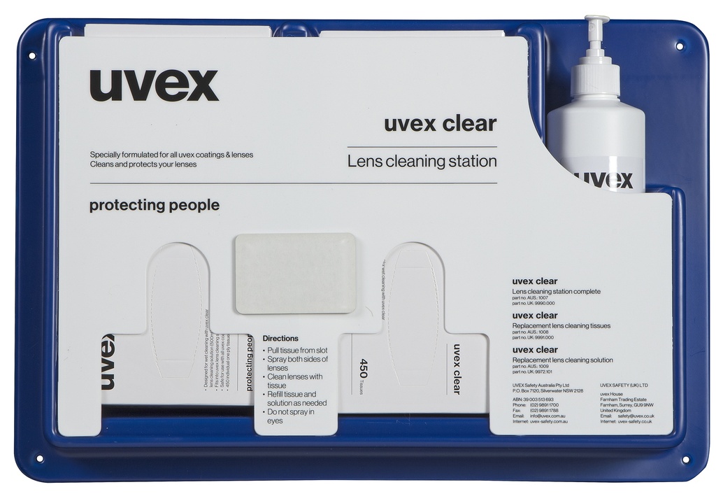 Lens Cleaning Station (wall mounted with Cleaner & Tissues)