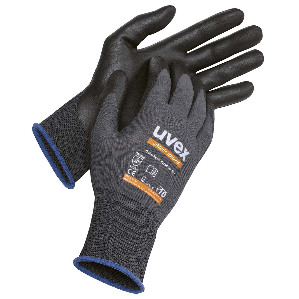 uvex athletic allround foam NBR glove size