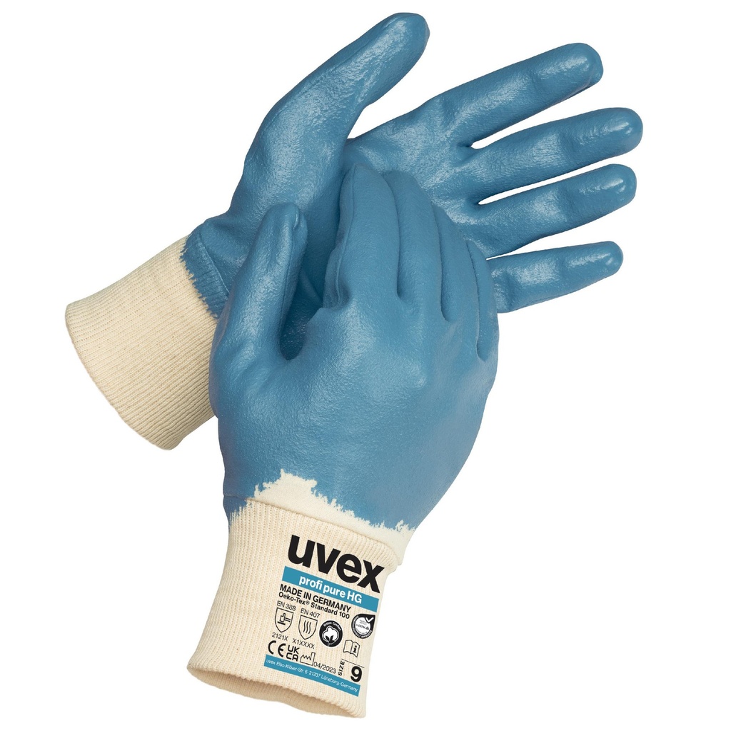 uvex profi pure HG cotton liner with full unique Hydro Grip full coat size