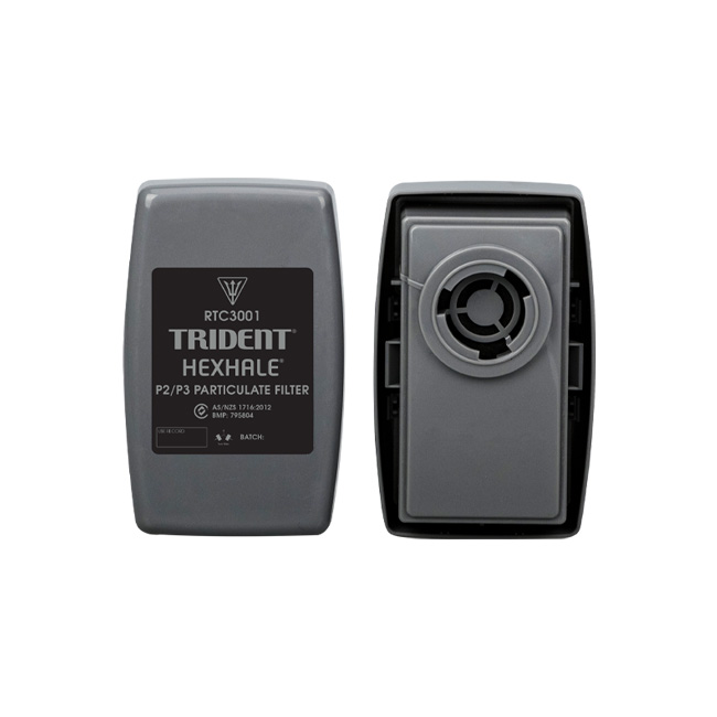 [RTC3001] Respirator TRIDENT® HEXHALE® Hard Case P2/P3 Particulate with Nuisance Level Organic Vapour and Acid Gas Relief Filter