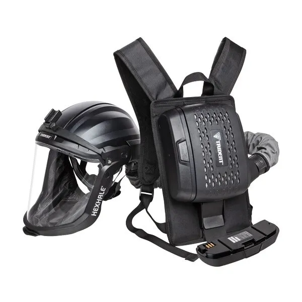 TRIDENT® HEXHALE® PAPR Complete System with Fast-Charging Extended Battery & Backpack & PAPR Lamp Bracket