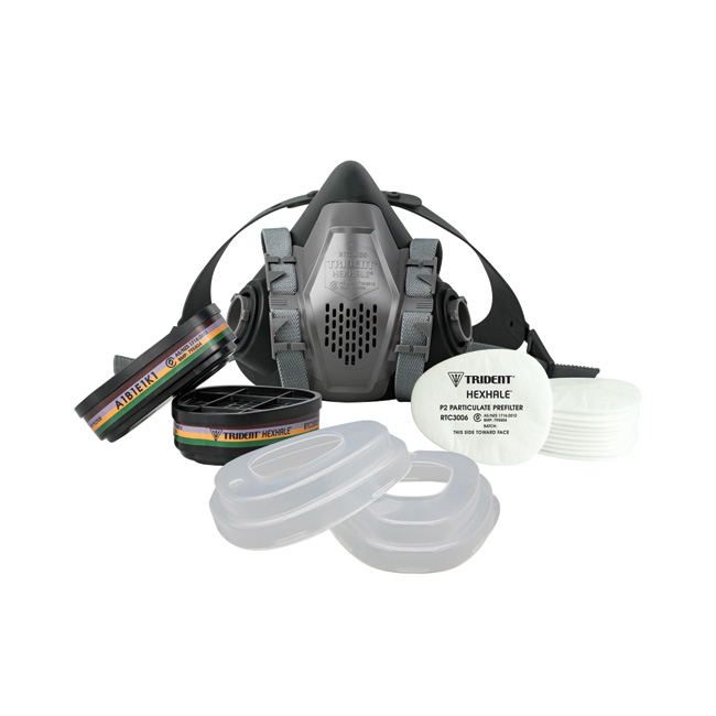 [RTHMGVKIT : RTHMGVKITS] TRIDENT® HEXHALE® ABEK1P2 Multi Gas Vapour Respirator Kit (Small)