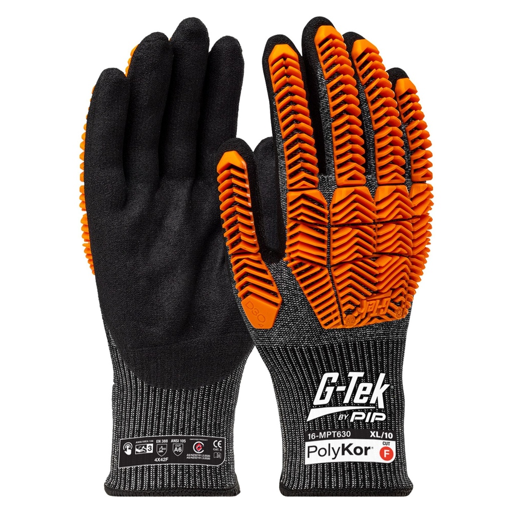 [16-MPT630_10] G-Tek PolyKor 13G Seamless Impact Cut F Glove (10)